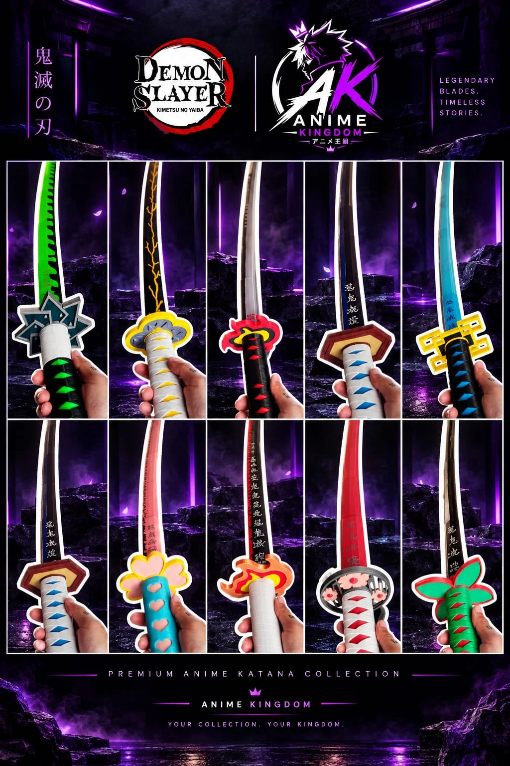 Demon Slayer katana character designs